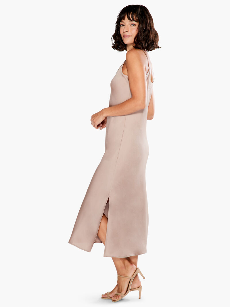 Woman Wears Crepe Slip Dress image number 1