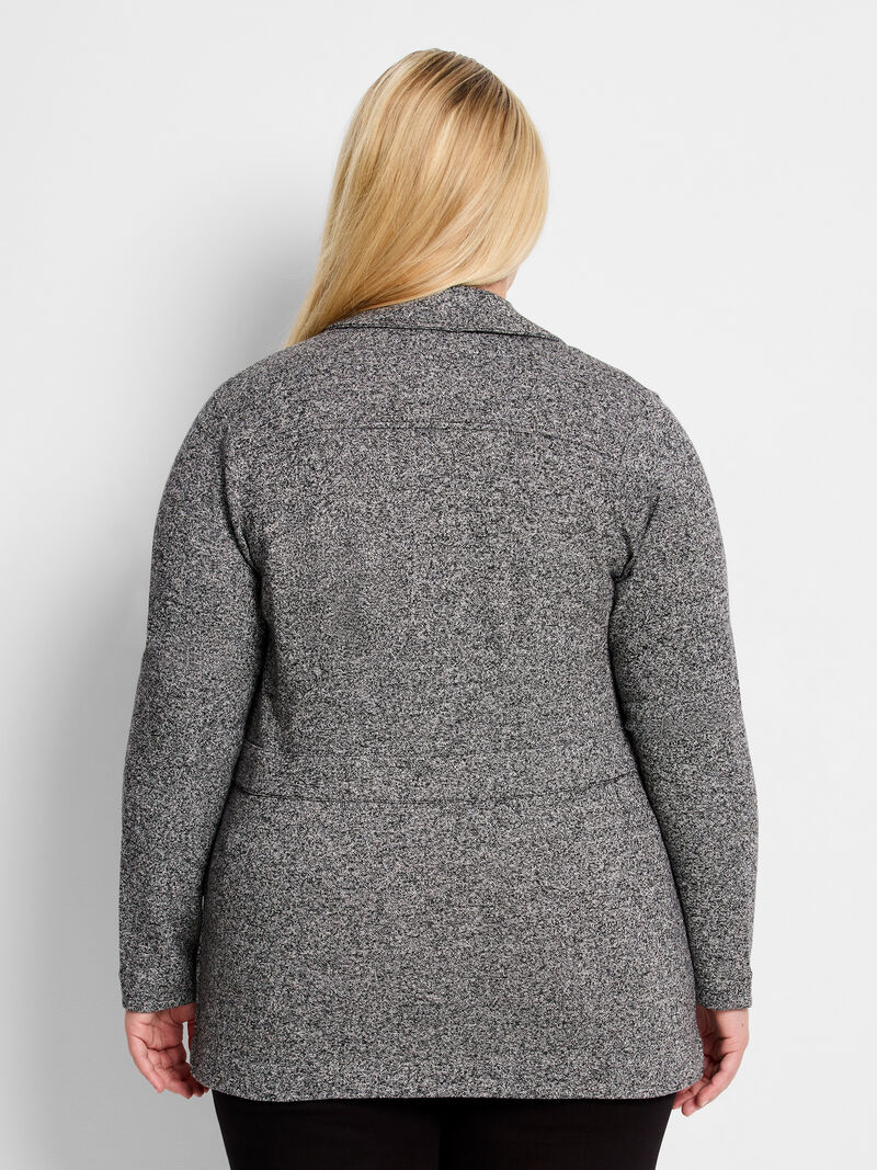 Woman Wears Editor Knit Blazer image number 3