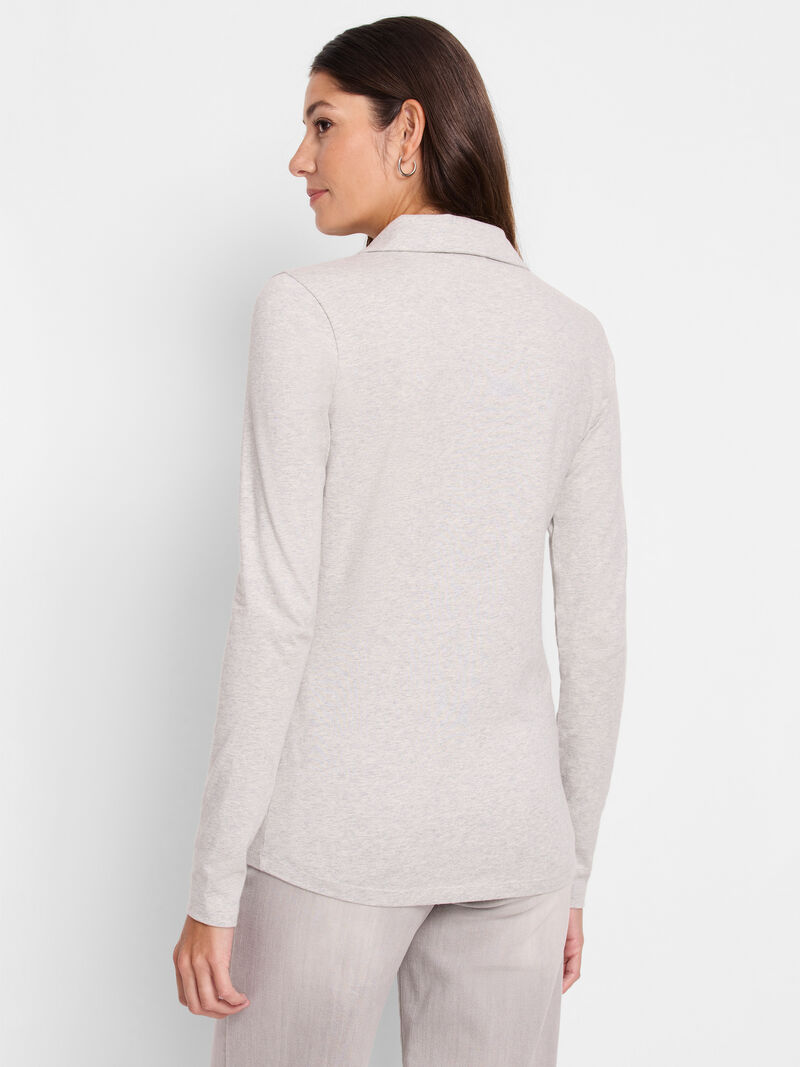 Woman Wears NZT Long Sleeve Polo Top image number 2