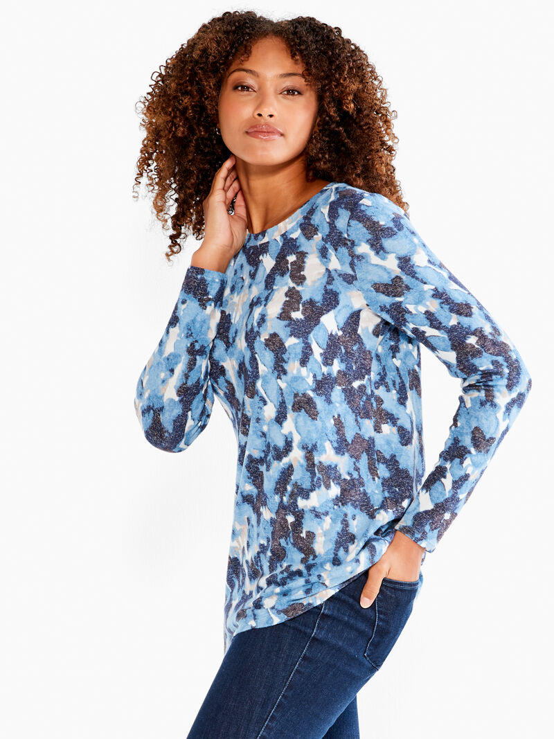 Woman Wears NZT Sweet Dreams Long Sleeve River Stone Tee image number 1