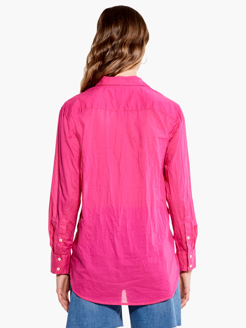 Woman Wears Cotton Boyfriend Shirt image number 3