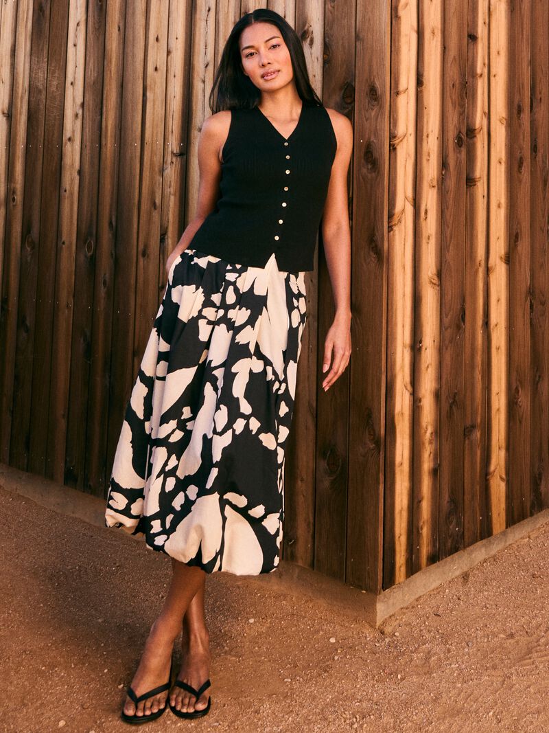Woman Wears Evening Petal Bubble Skirt image number 0