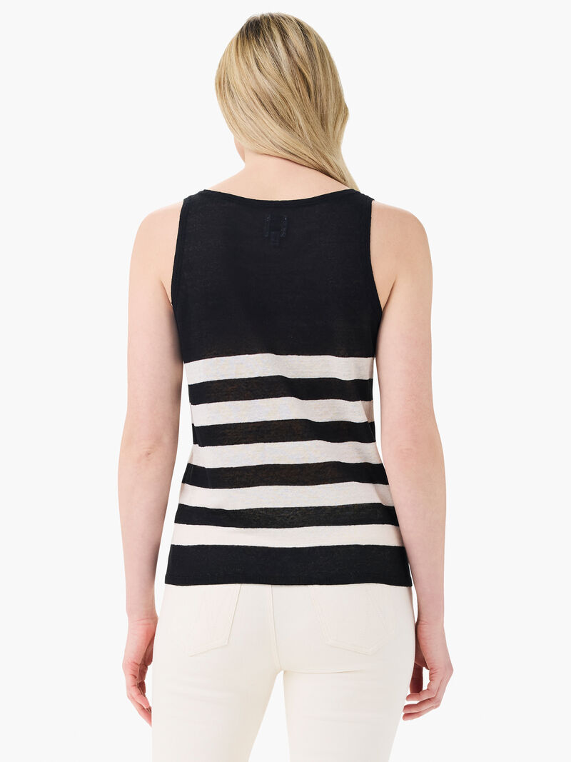 Woman Wears Featherweight Striped Tank image number 2