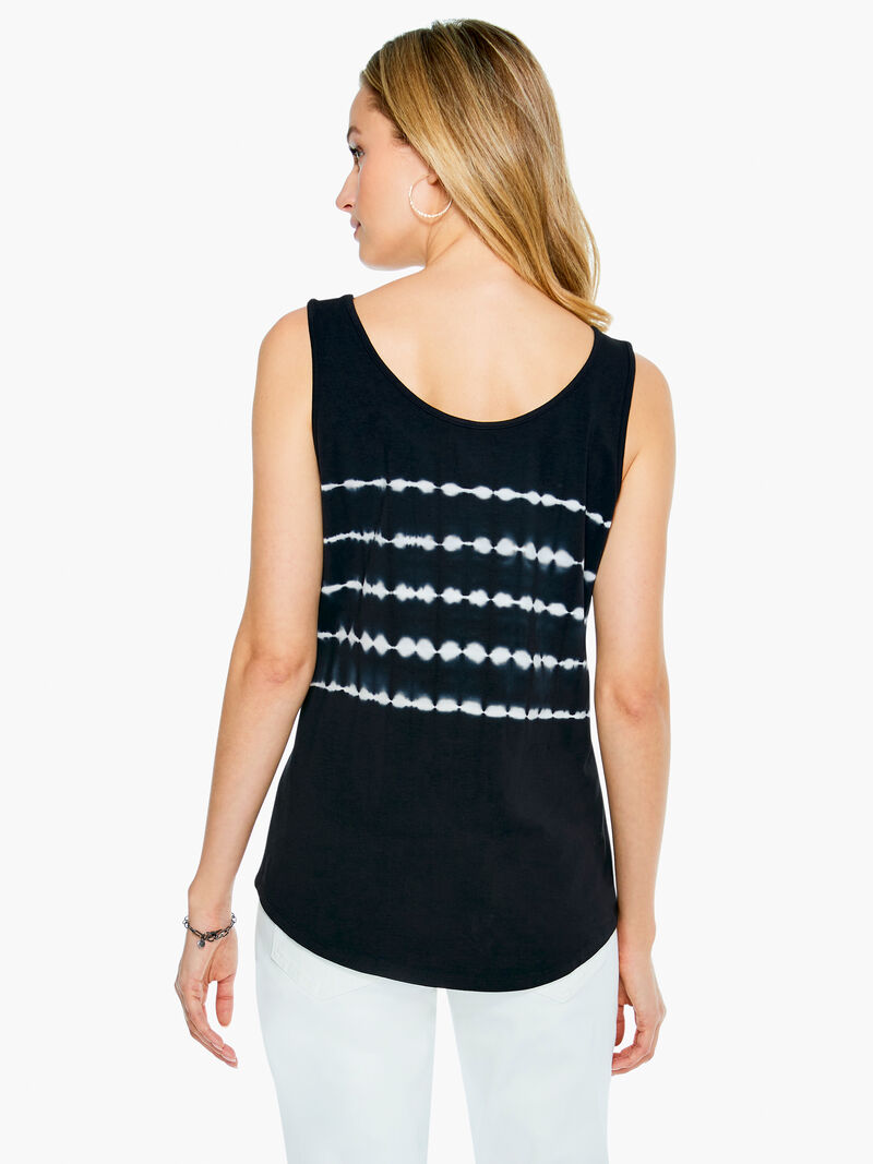 Woman Wears Shibori Shirt Tail Perfect Tank image number 2