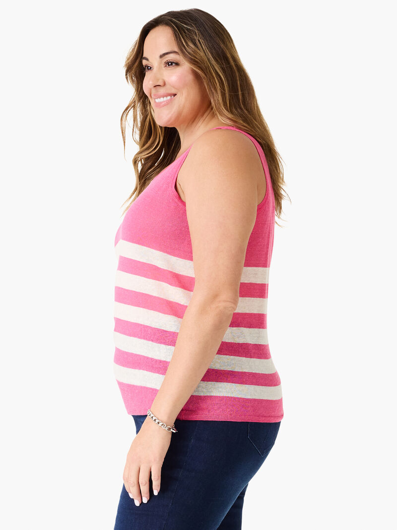 Woman Wears Featherweight Striped Tank image number 2