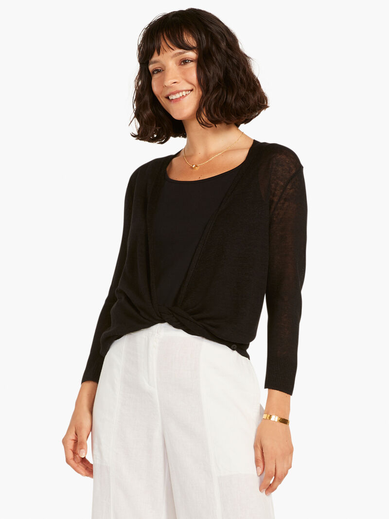 Woman Wears Lightweight 4-Way Cardigan image number 1