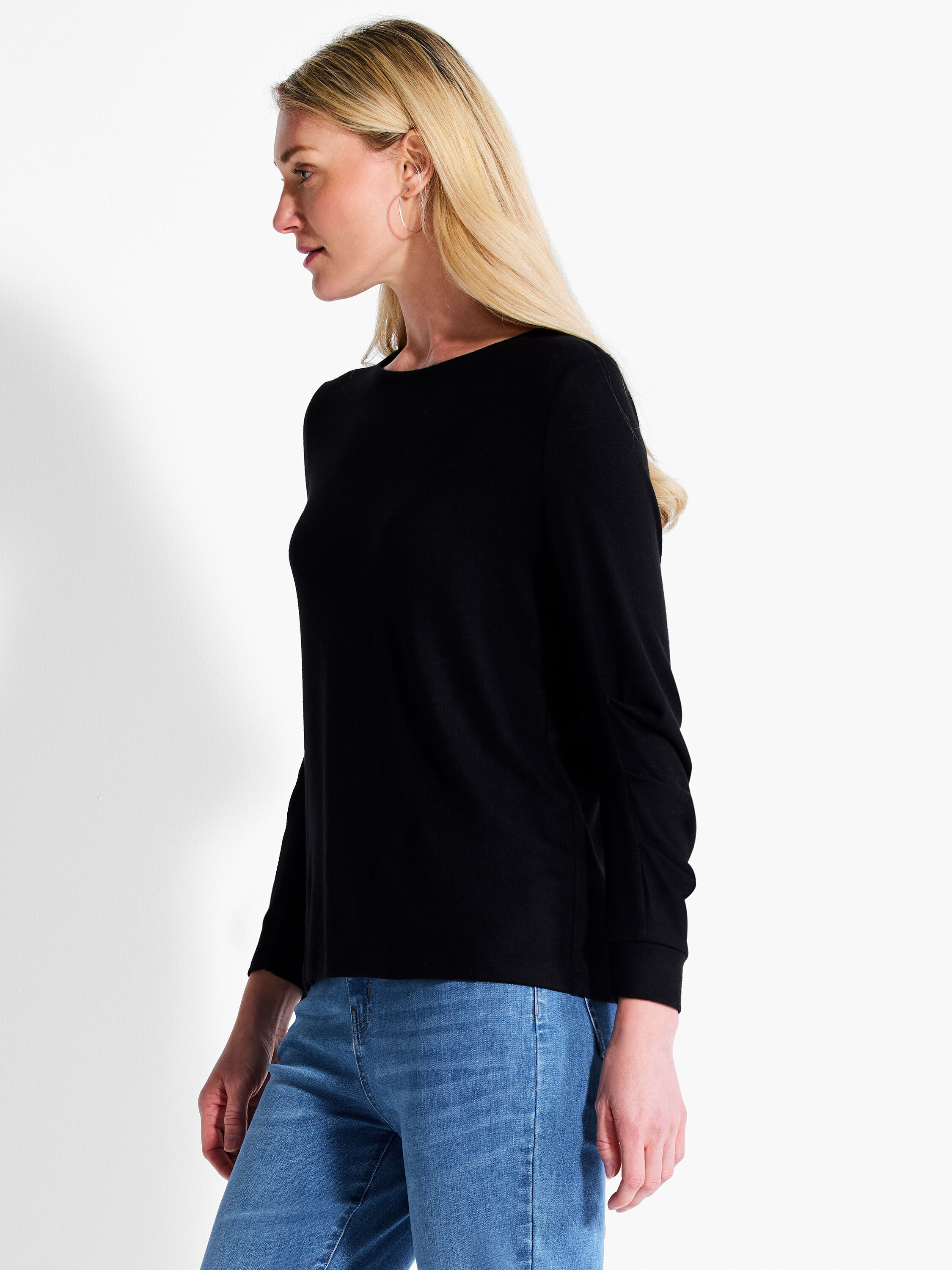 NZT Sweet Dreams Ruched Sleeve Crew Neck NIC ZOE