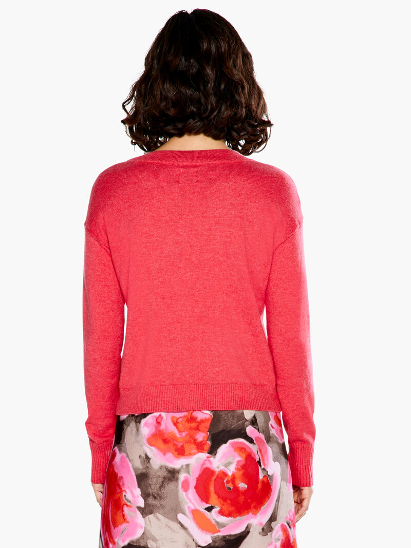 Woman Wears Shorty V Sweater image number 2
