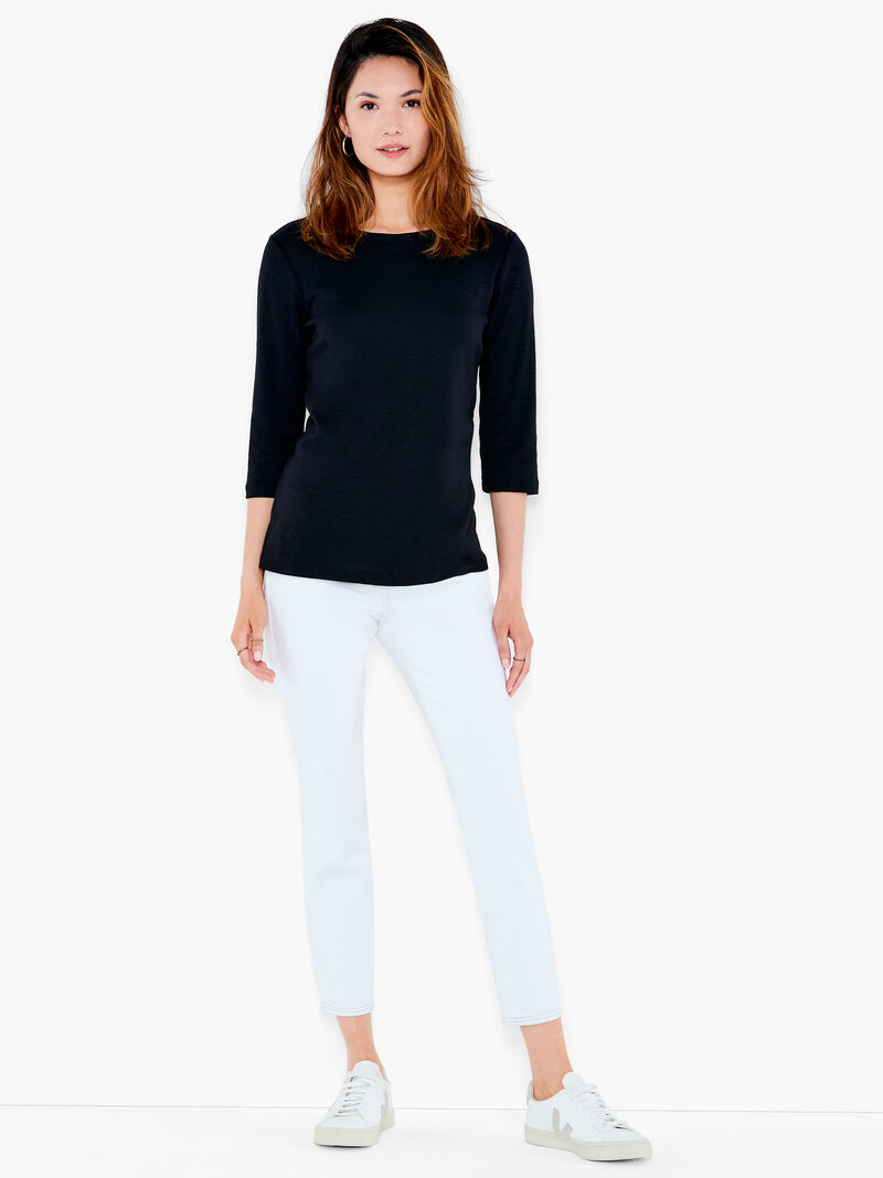 Woman Wears NZT 3/4 Sleeve Boat Tee image number 3