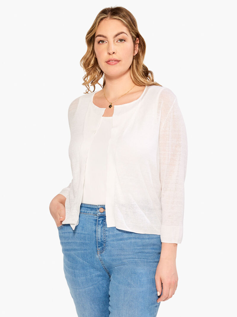 Woman Wears Easy Featherweight Cardigan image number 0