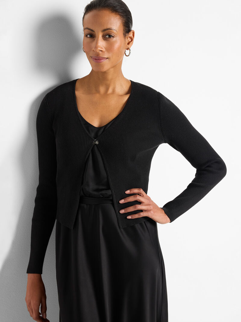 Woman Wears Cool Nights Cardigan image number 0