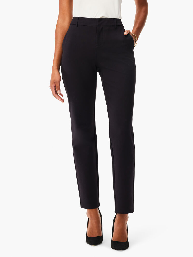 Woman Wears 29" Ponte Knit Ankle Trouser image number 0