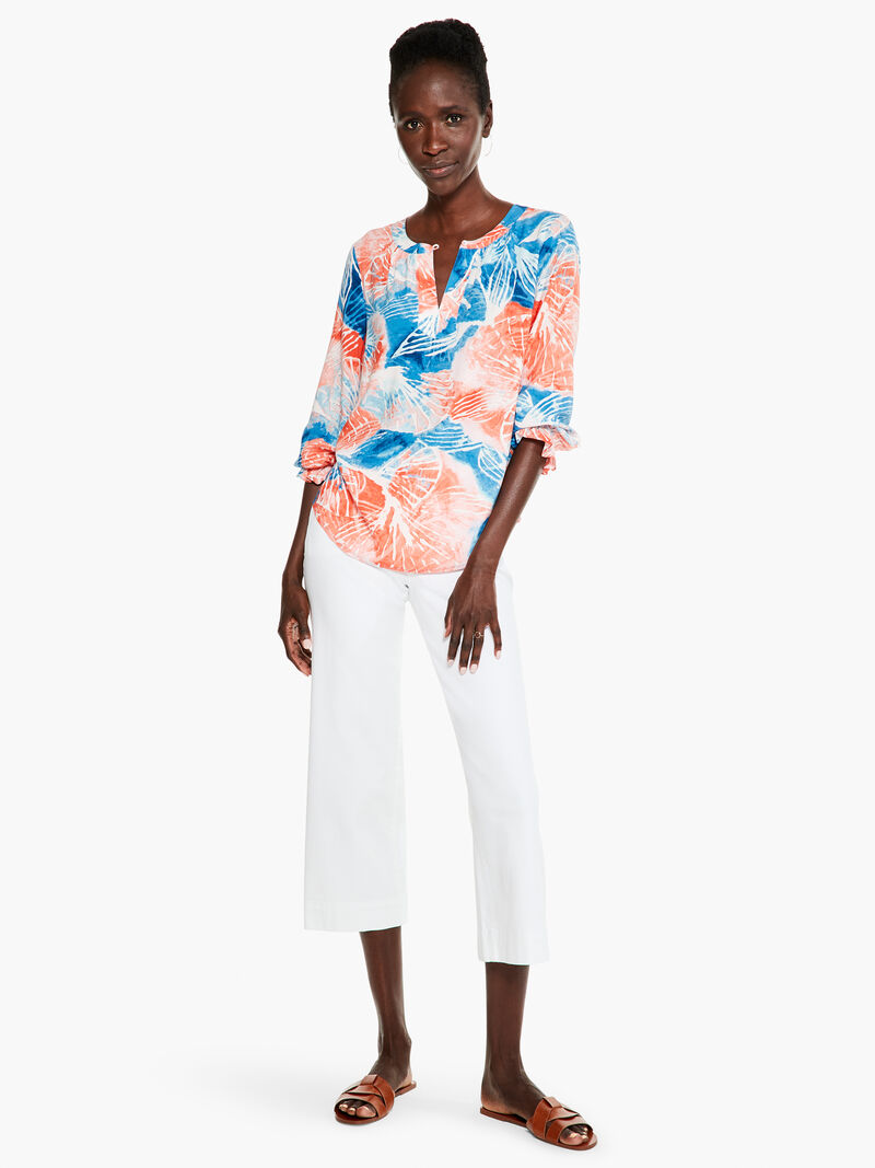 Woman Wears Watercolor Blooms Top image number 3