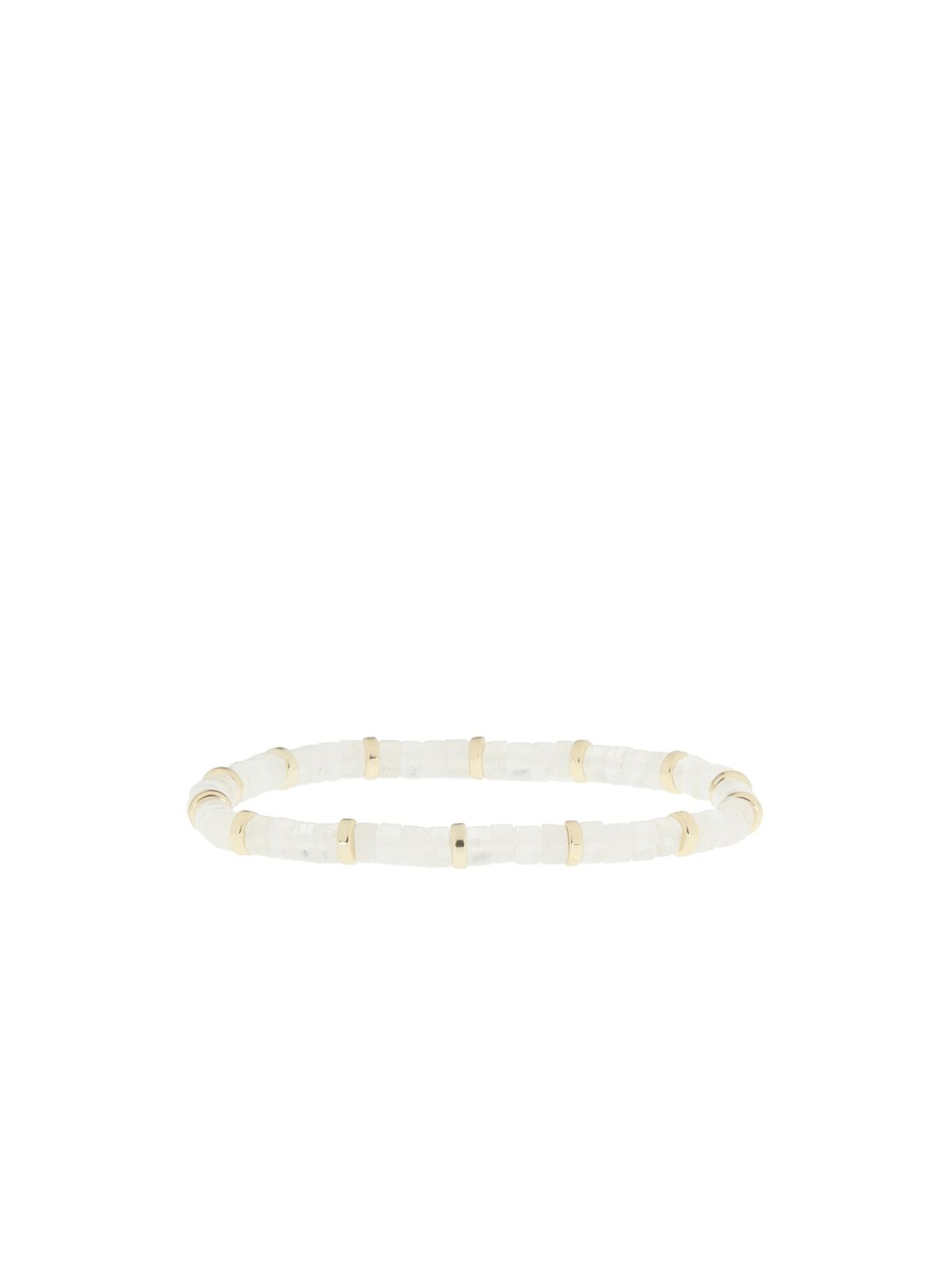 MARLYN SCHIFF NATURAL STONE DISC STRETCH BRACELET
