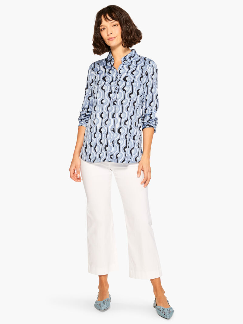 Woman Wears Painted Clouds Shirt image number 3