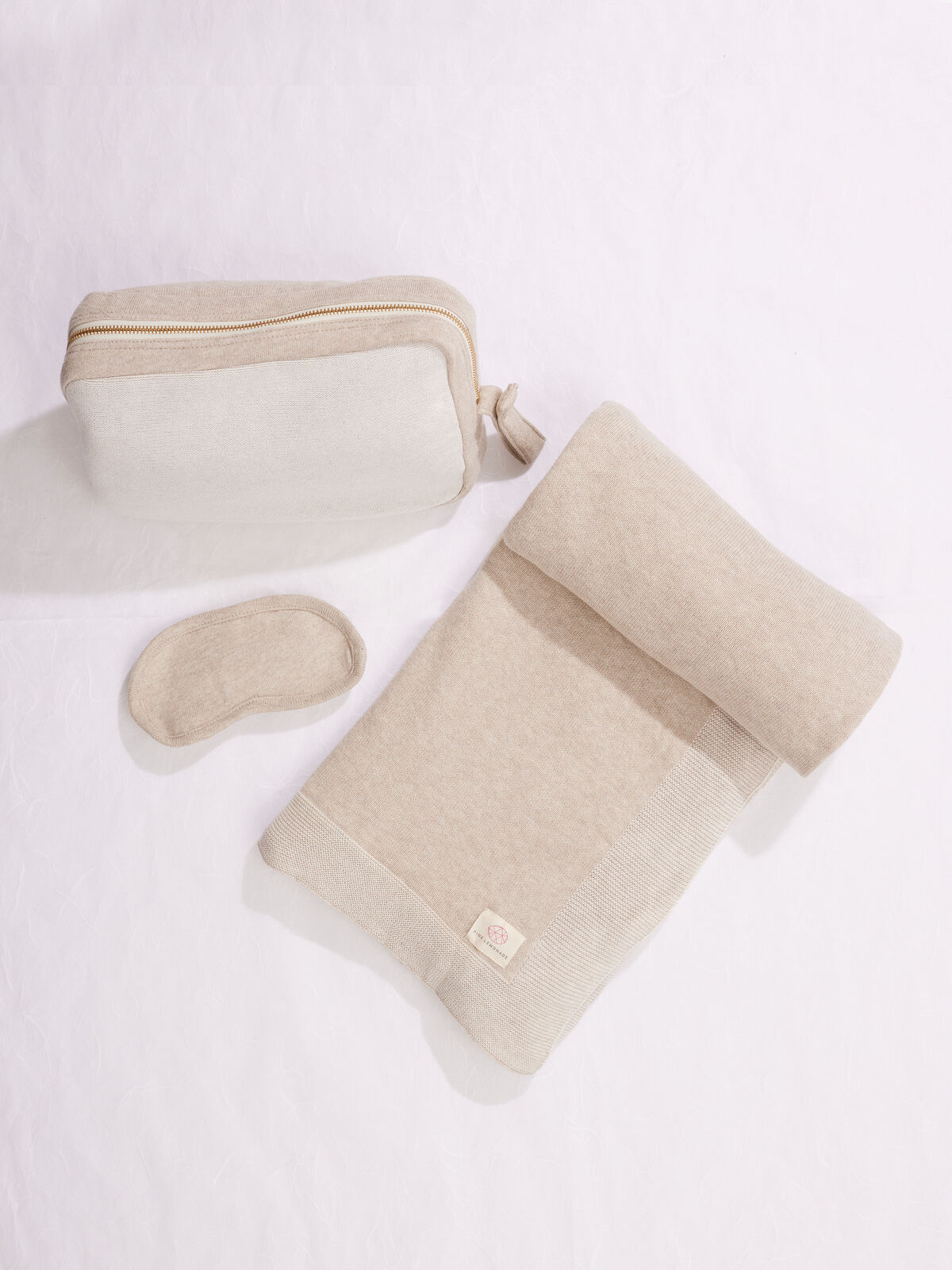 Pink Lemonade Travel Blanket + Eye Mask