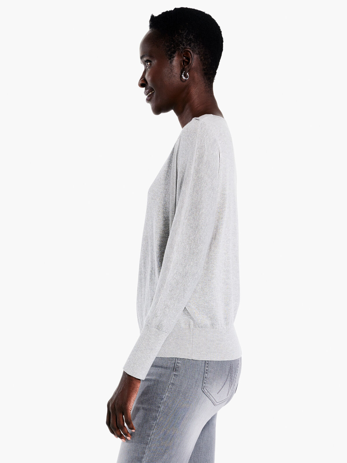 Soft Sleeve Twist Sweater Tee