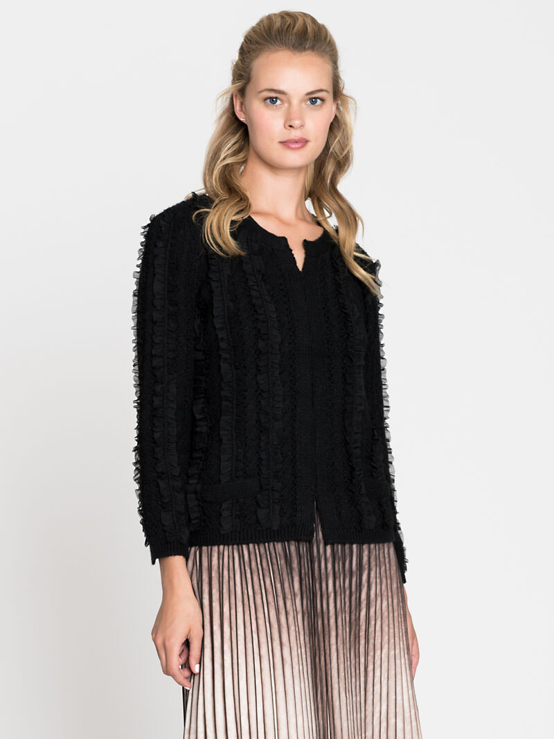 
                    Ruffled Up Cardigan