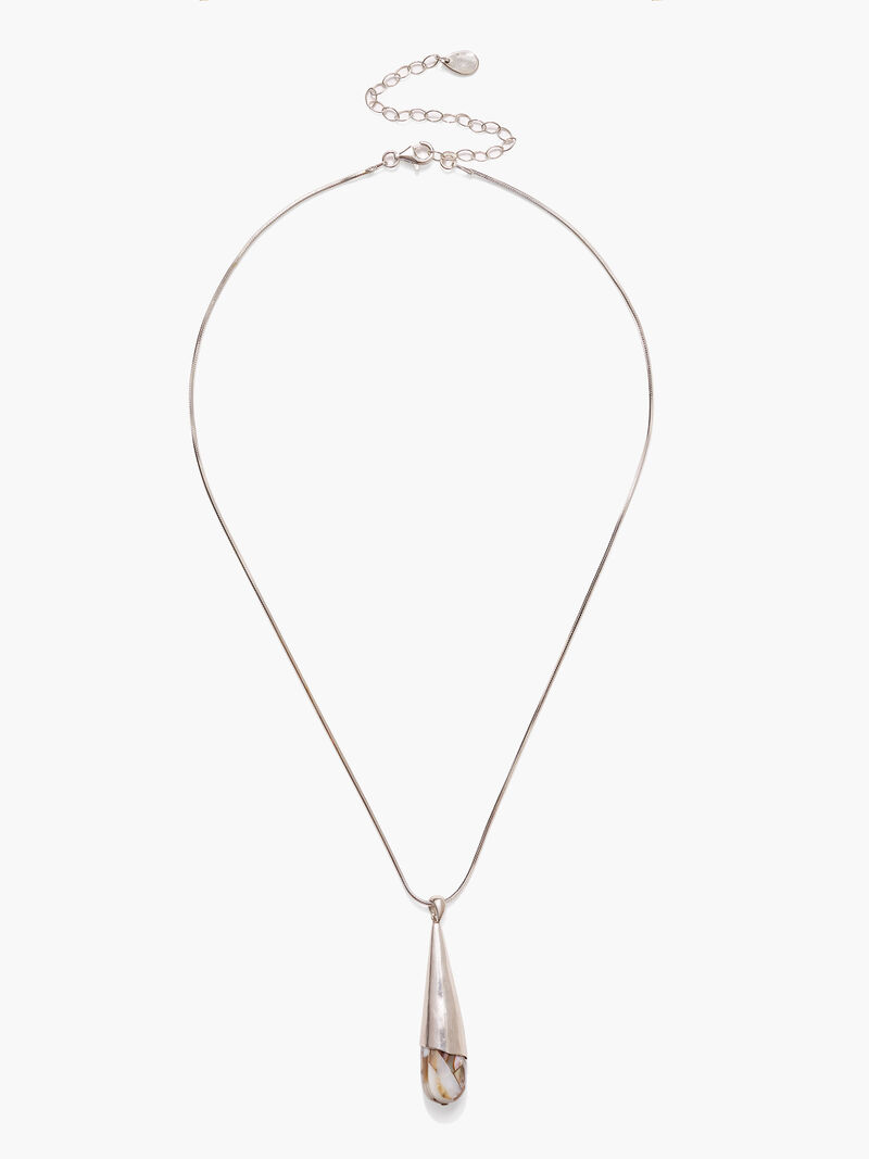 Woman Wears Chan Luu - Abalone Silver Necklace image number 1
