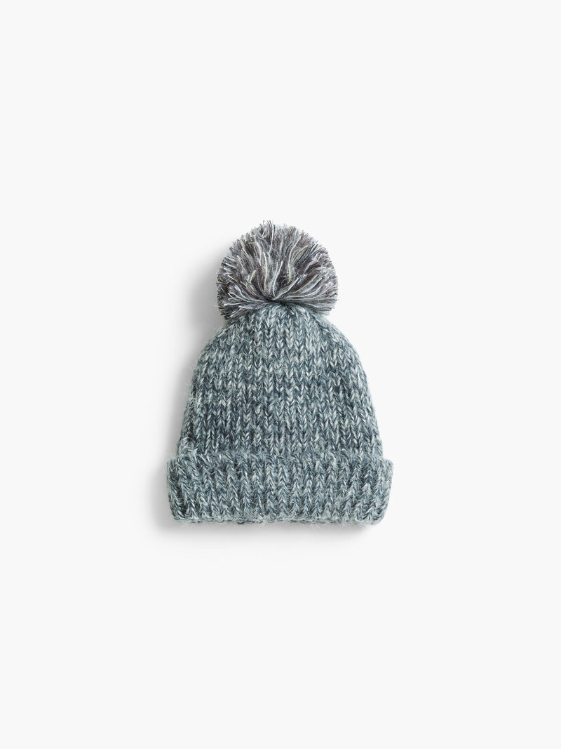 Woman Wears Lined Mélange Beanie image number 0