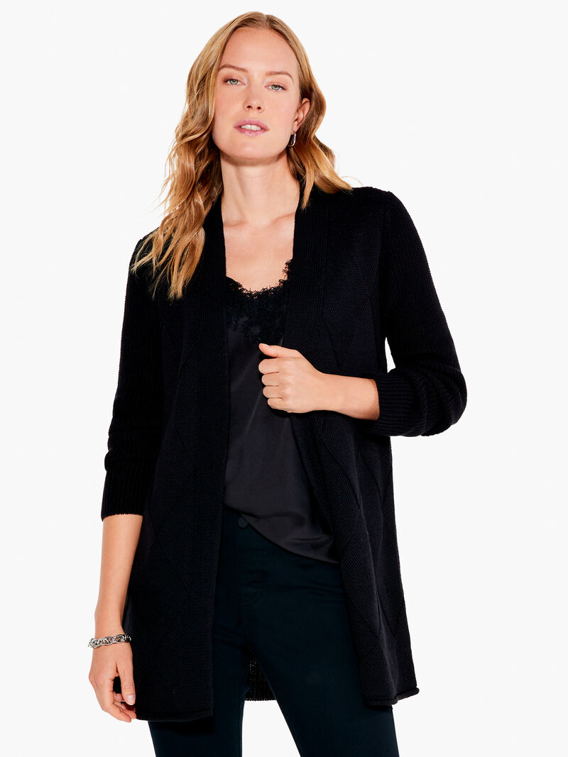 Woman Wears Subtle Stitch Cardigan image number 0