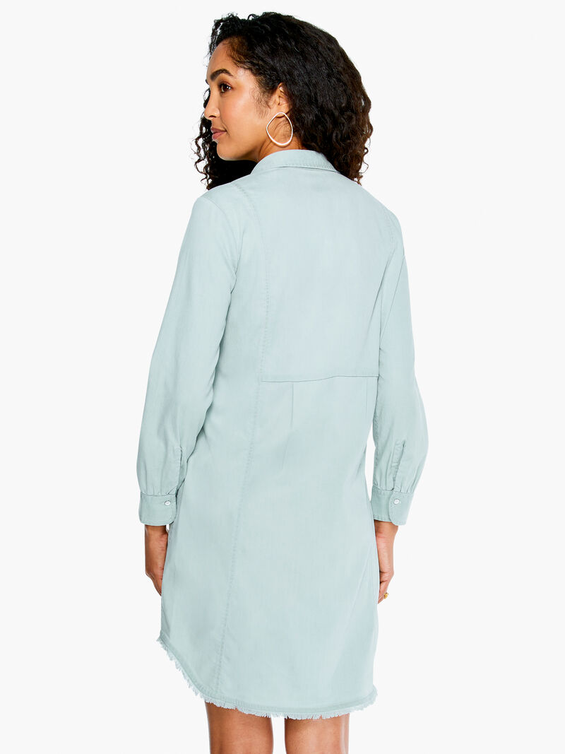 Woman Wears Denim Day Dress image number 2