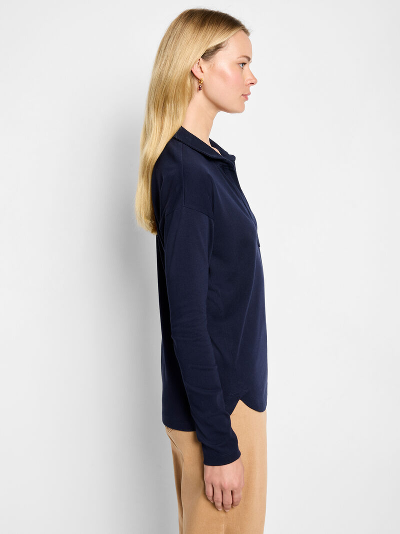Woman Wears NZT Easy Polo Top image number 1