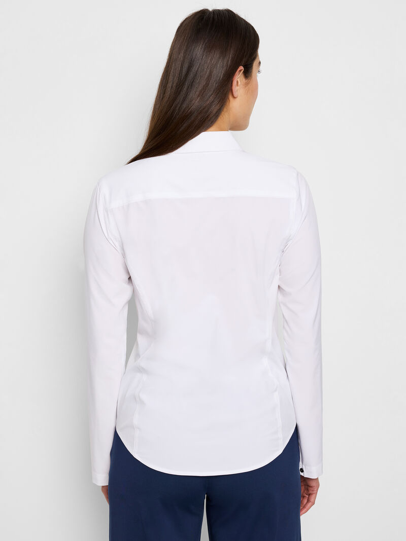 Woman Wears Snap Front Tech Stretch Shirt image number 3