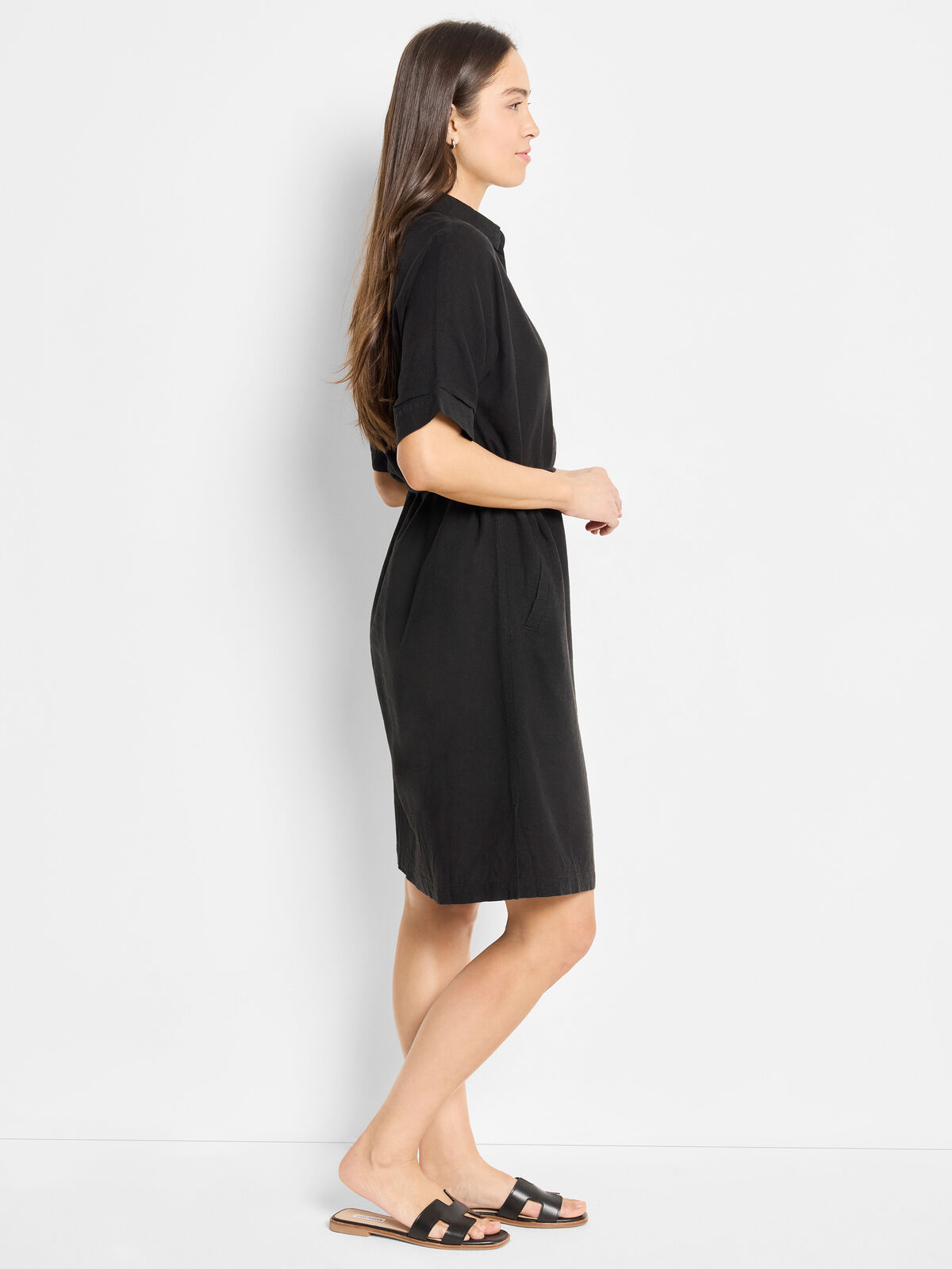Rumba Linen Belted Devon Dress