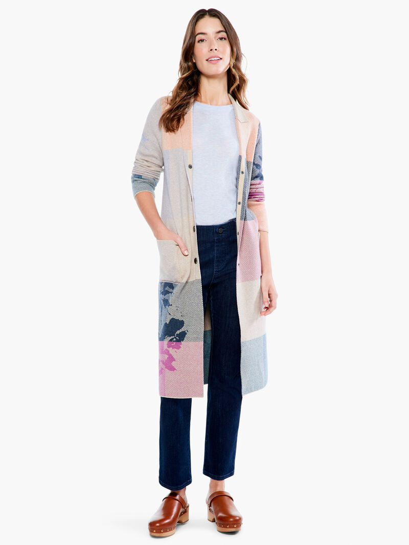 Woman Wears Crew Neck Long Sleeve Sweater Tee image number 3