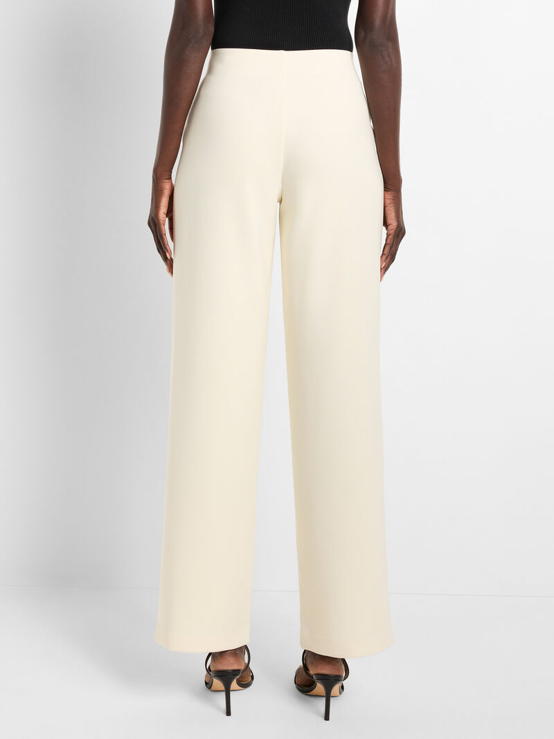 Woman Wears 31" Stretch Knit Suiting Lenox Wide-Leg Pant image number 5