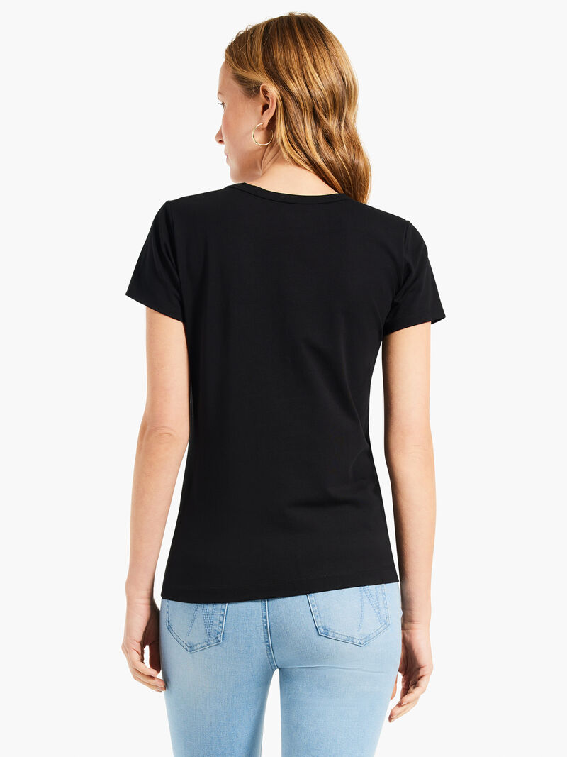Woman Wears Perfect Knit Crew Neck T-Shirt image number 2