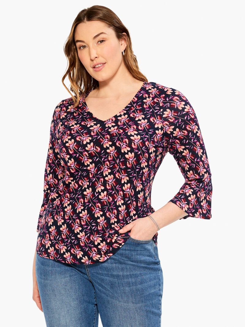 Stamped Petals Top