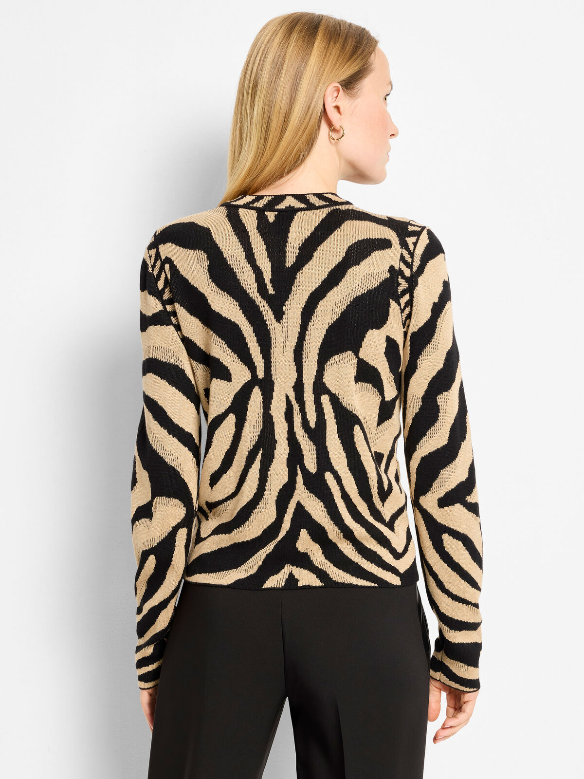 Animal Jacquard Cardigan