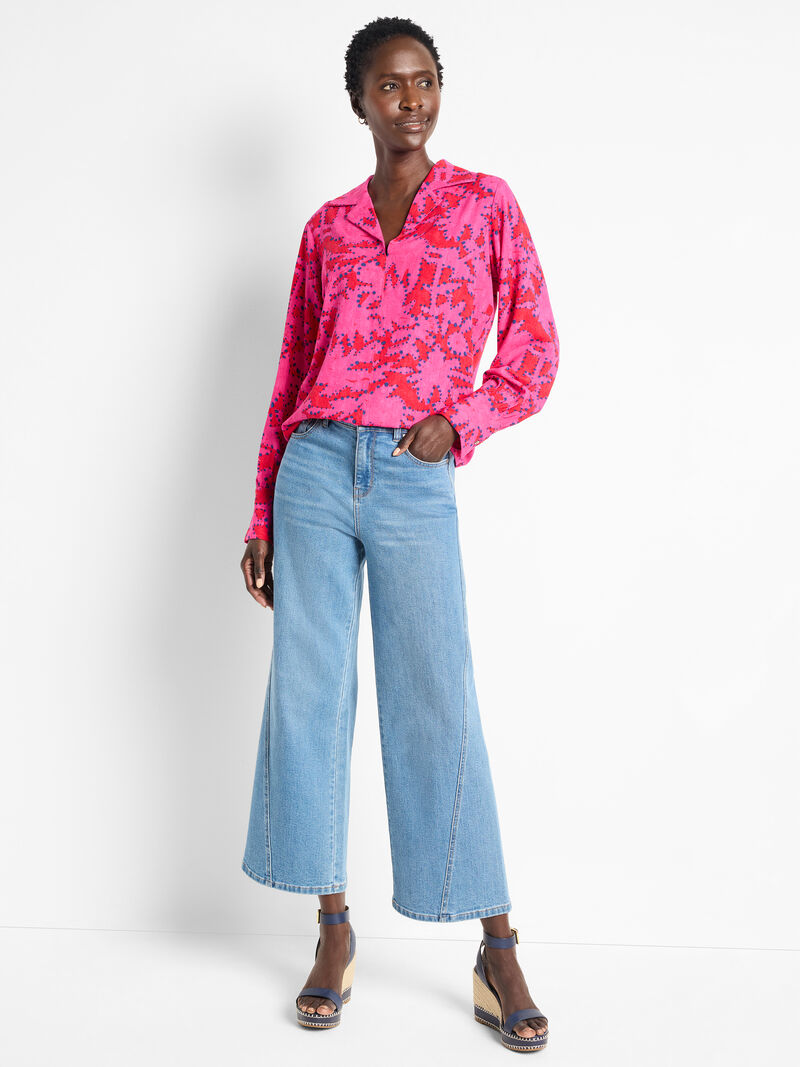Clashy Petals Poet Blouse
