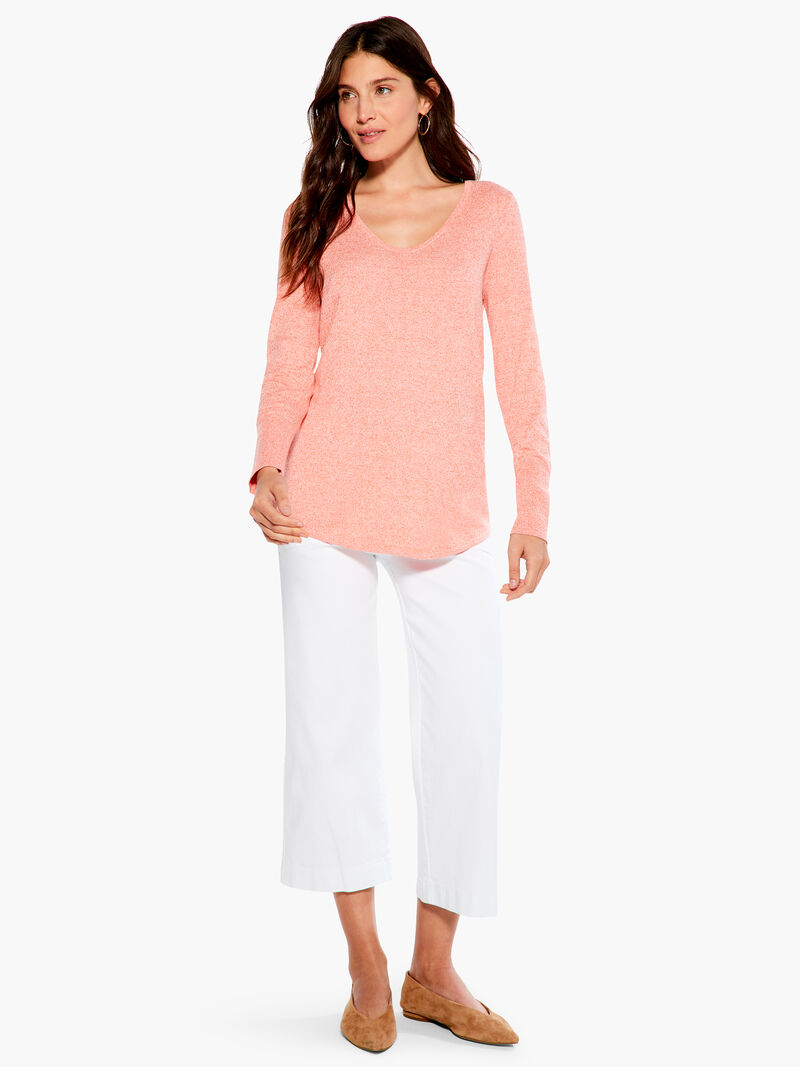 Woman Wears Vital V Neck Sweater image number 3
