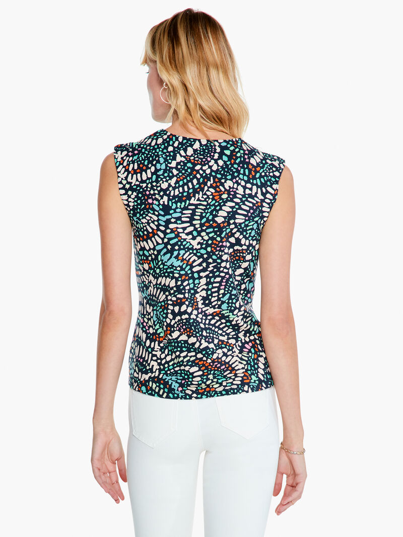 Woman Wears Mosaic Dots Top image number 2