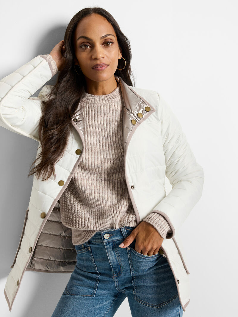 Woman Wears Allovette Reversible Puffer Jacket image number 0