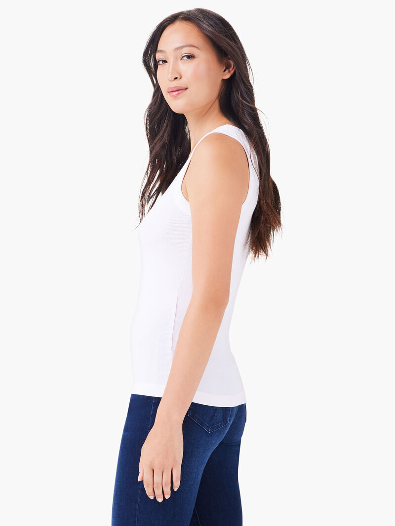 Woman Wears Perfect Knit Rib Scoop Tank image number 2