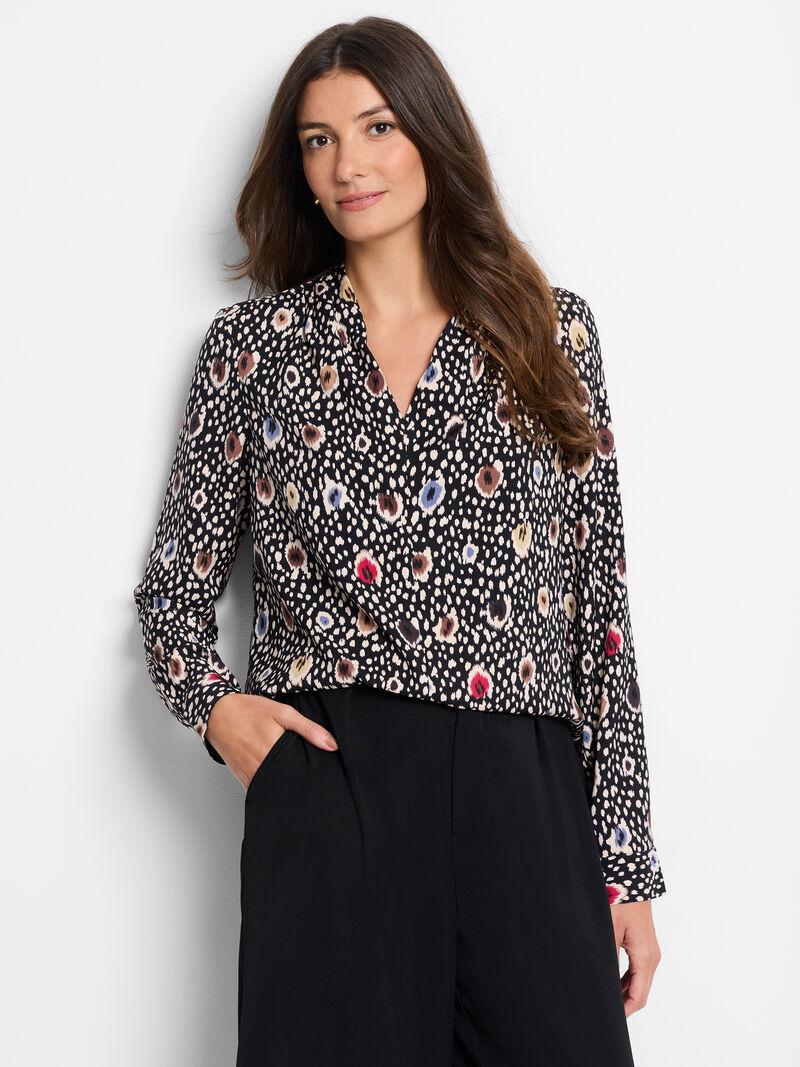 Woman Wears Spotted Dots Top image number 2