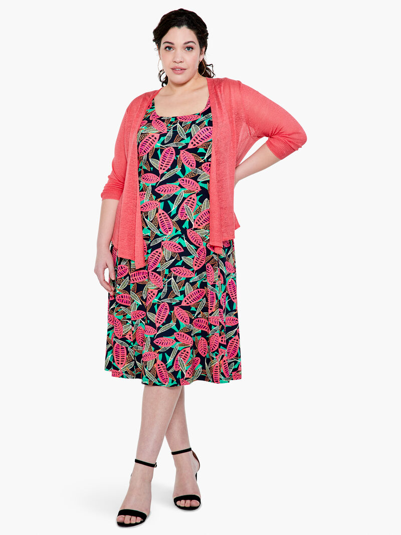 Woman Wears Colorful Canopy Dress image number 3