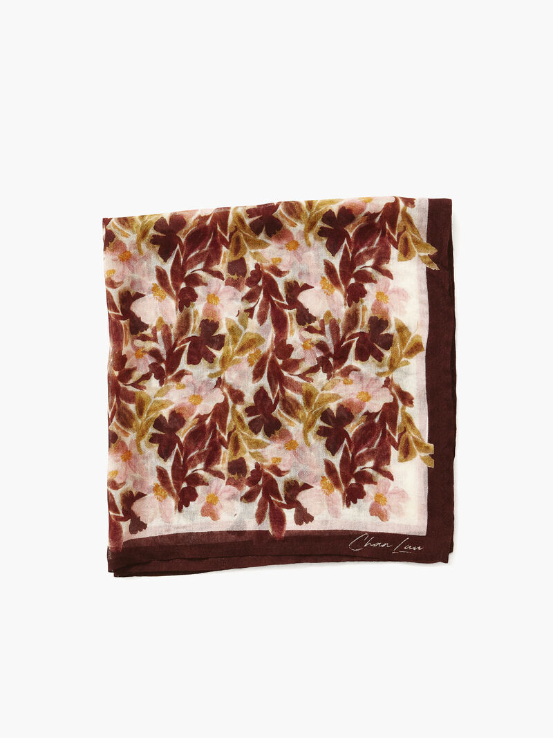 Woman Wears Chan Luu Floral Print Bandana image number 1