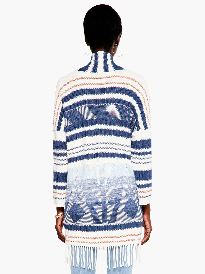 Woman Wears Rolling Clouds Cardigan image number 2