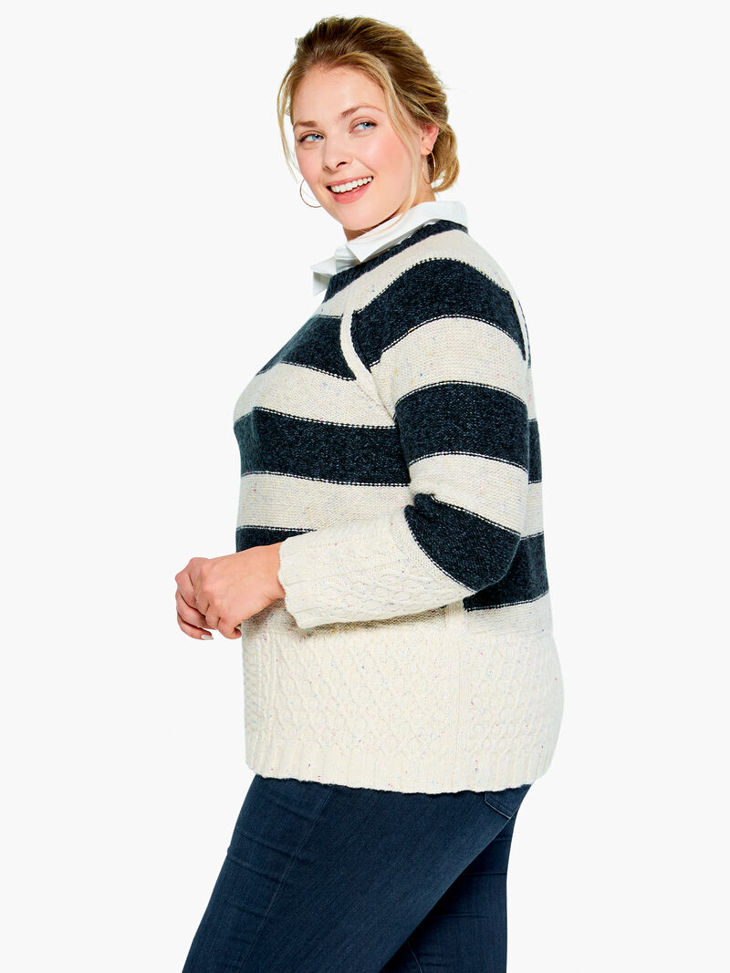 Woman Wears California Tides Sweater image number 1