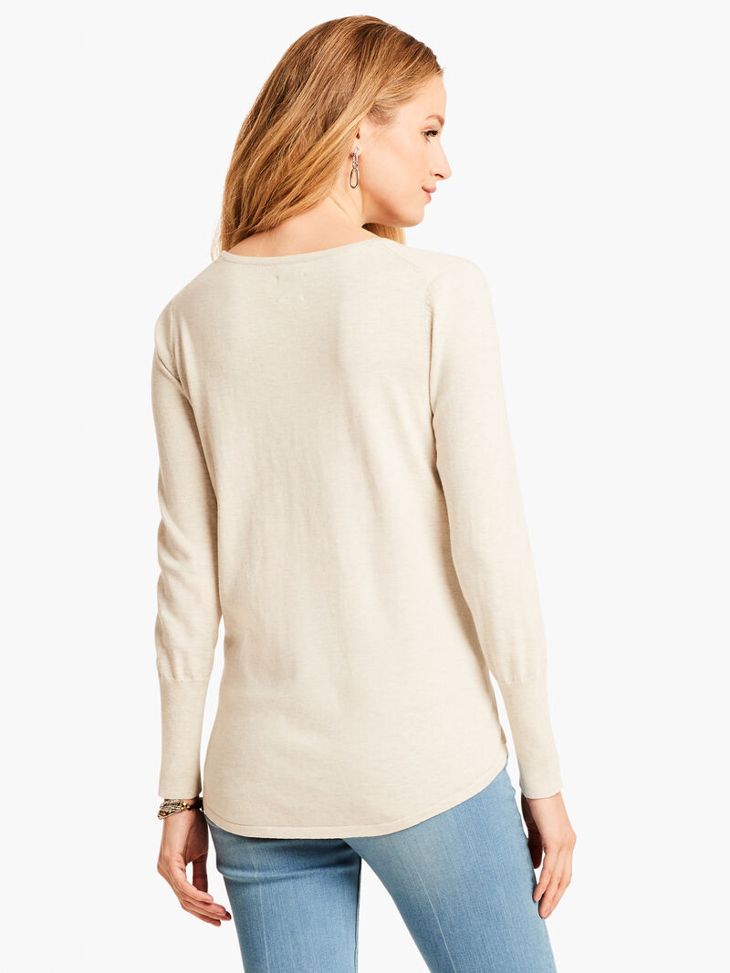 Woman Wears Vital V Neck Sweater image number 3