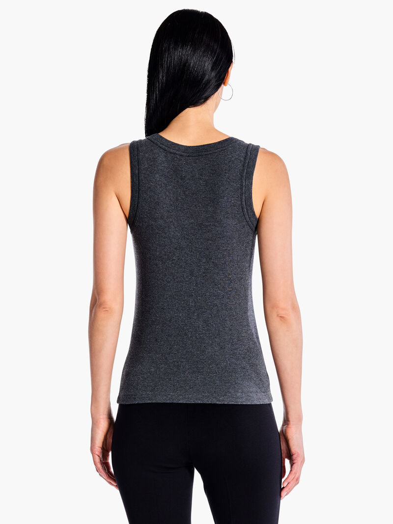 Woman Wears Perfect Knit Rib Scoop Tank image number 2