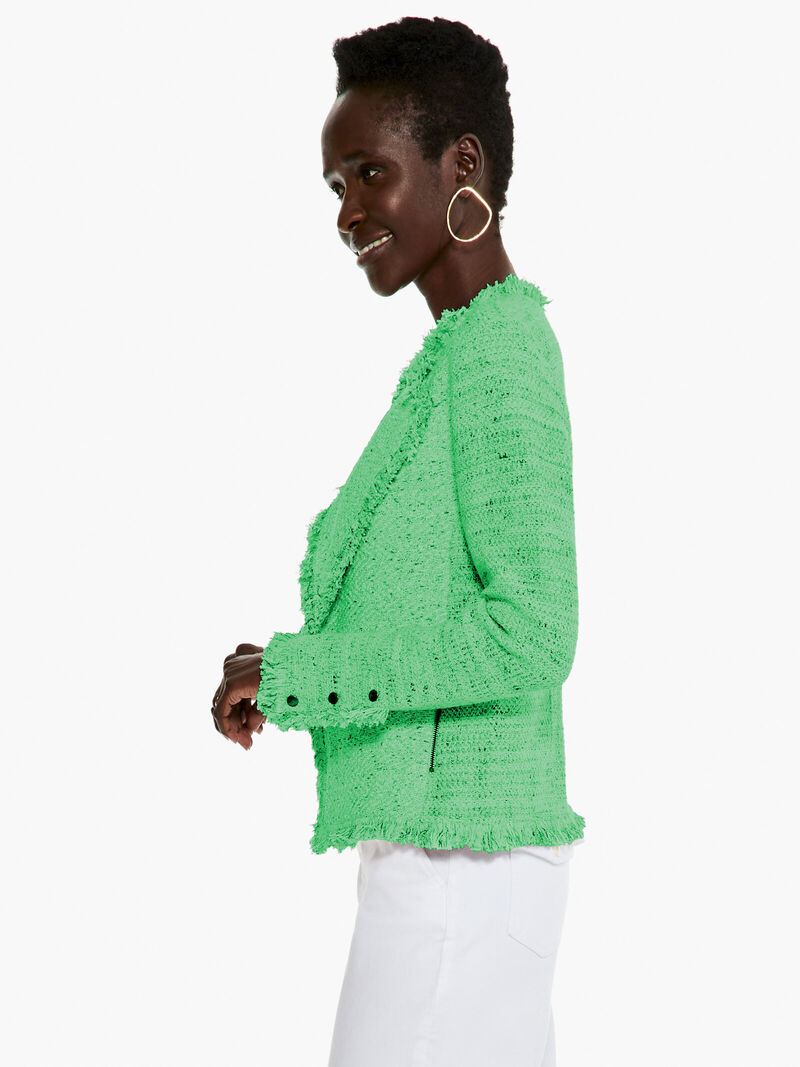 Fringe Mix Knit Jacket