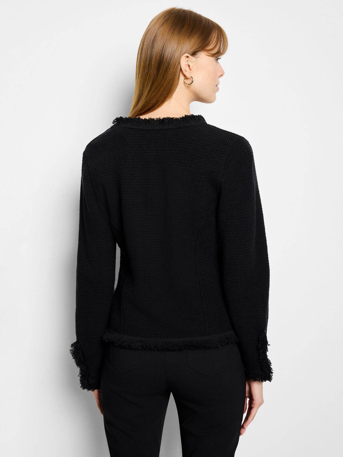 Fringe Mix Knit Jacket