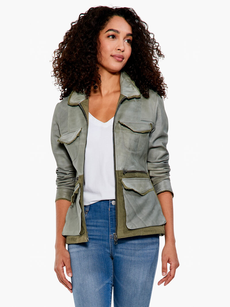 Woman Wears JKT Lindsay Patina Leather Jacket image number 0