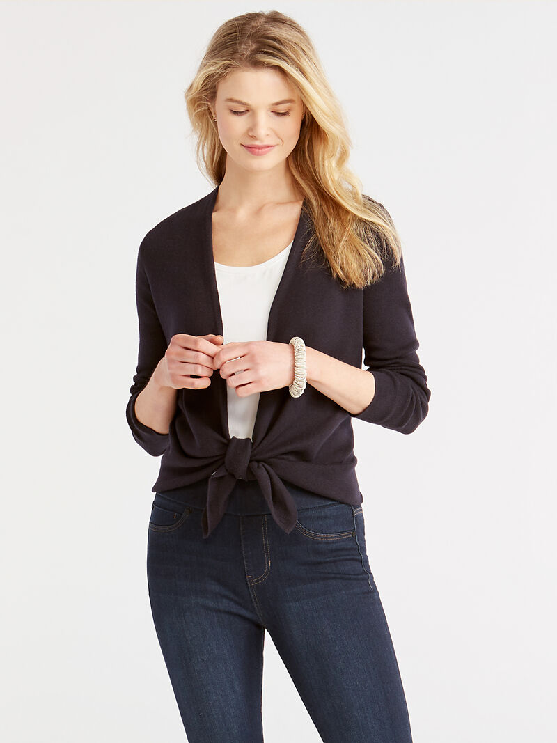 Woman Wears 4-Way Cardigan image number 1